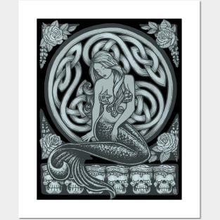 Sailors Grave Classic Art Nouveau Mermaid Posters and Art